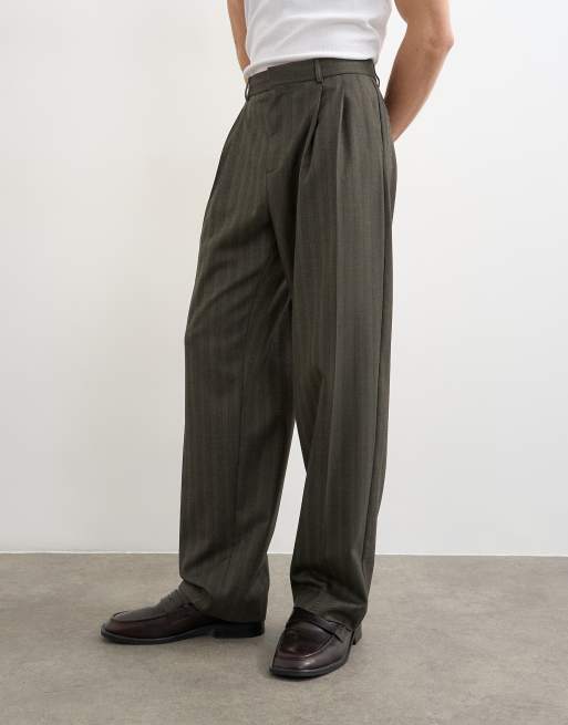 Topman - Pantalon ample à chevrons - Anthracite, 2 de 5