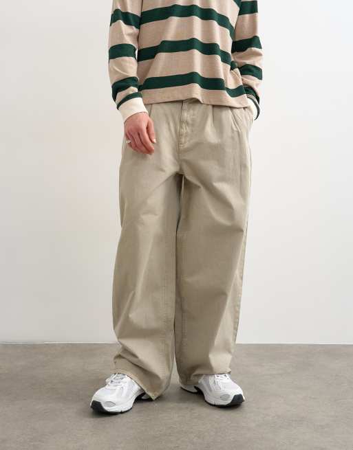 Topman - Pantalon baggy à pinces - Taupe, 2 de 5