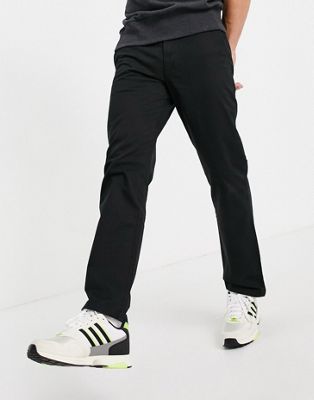 Pantalons chino Topman - Pantalon chino droit en coton biologique mélangé - Noir