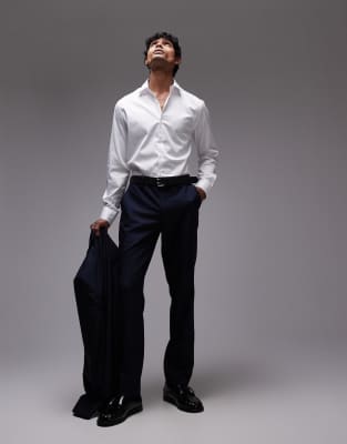 Topman - Pantalon de costume slim - Bleu marine