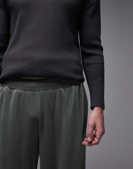 Topman - Pantalon de jogging droit plissé - Anthracite, 4 de 5