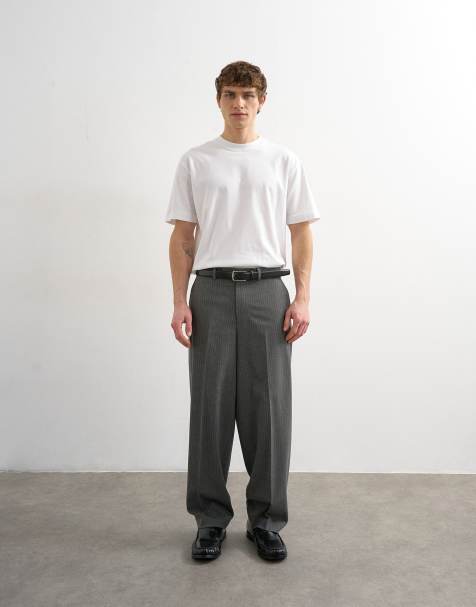 Topman - Pantalon décontracté à fines rayures - Anthracite - view 1