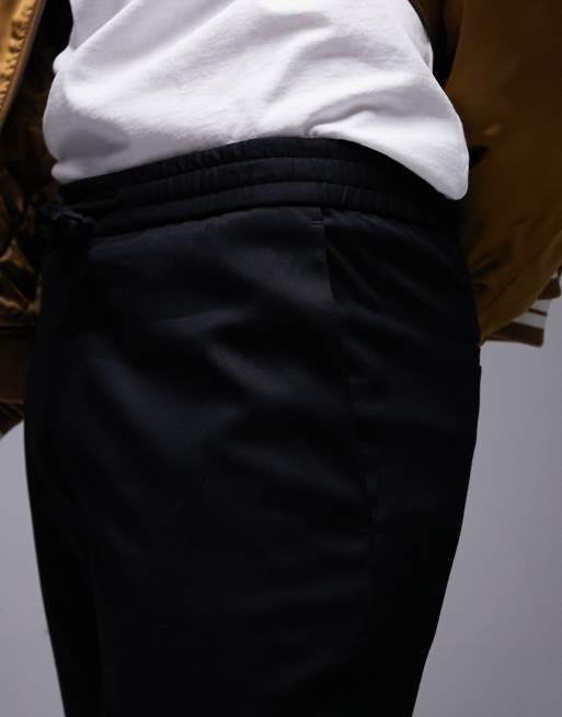 Topman - Pantalon élégant ajusté avec taille élastique - Noir, 3 de 4