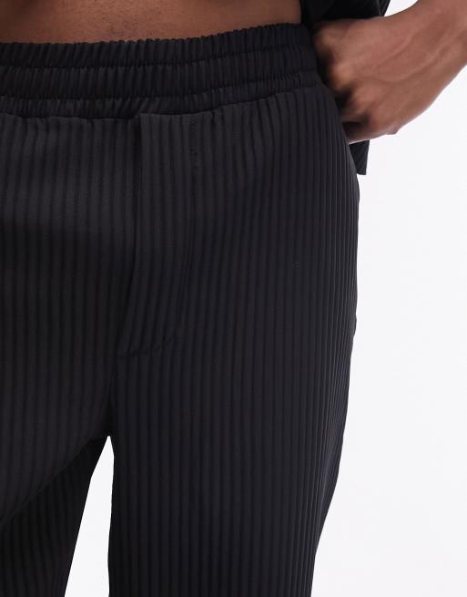 Topman - Pantalon large plissé d'ensemble - Noir, 3 de 5