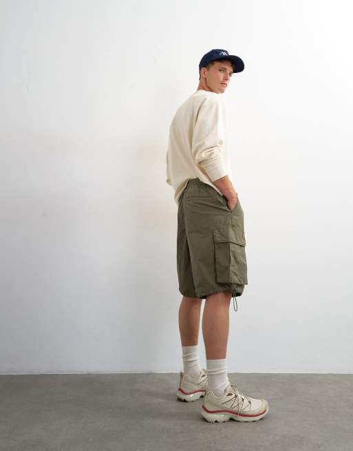 Topman pantaloncini cargo baggy kaki, 5 di 5
