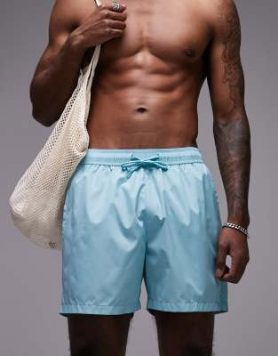 Topman swim shorts in turquoise - ASOS Price Checker