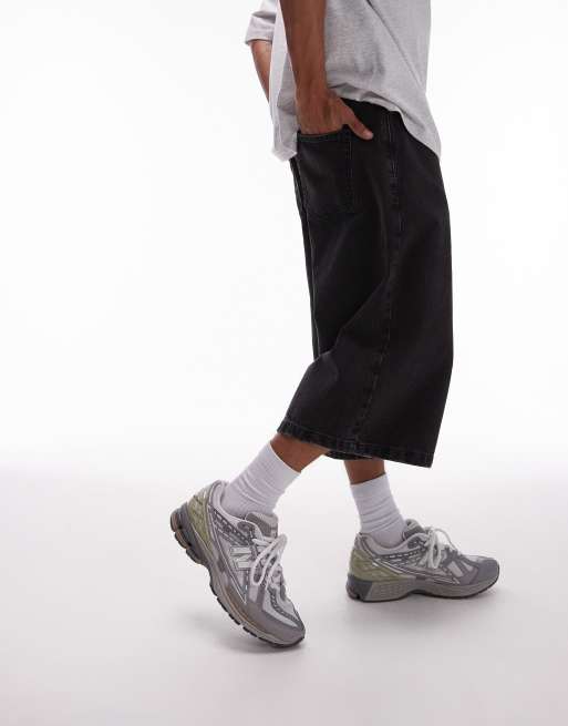 Topman - Pantaloncini jorts di jeans nero slavato, 3 di 5