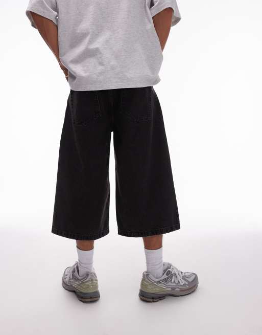 Topman - Pantaloncini jorts di jeans nero slavato, 5 di 5