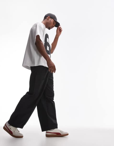 Topman - Pantaloni a fondo ampio neri - view 1