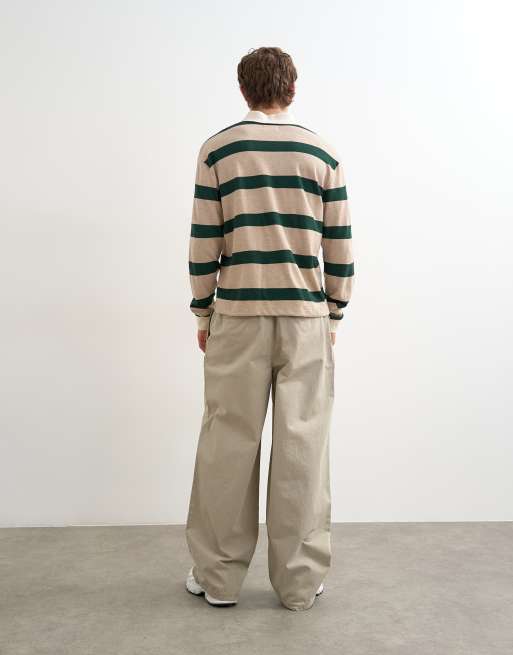 Topman - Pantaloni ampi con pieghe color pietra, 3 di 5