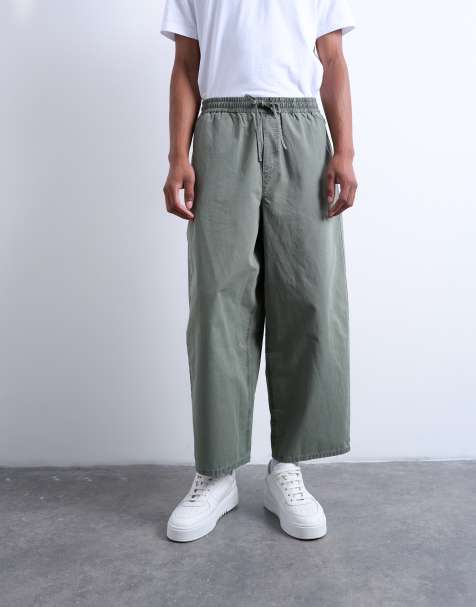 Topman - Pantaloni bombati in ripstop kaki - view 1