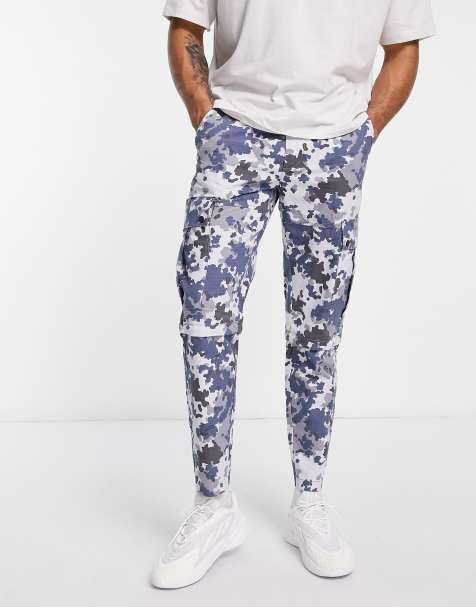 Topman - Pantaloni cargo affusolati, colore grigio mimetico - view 1