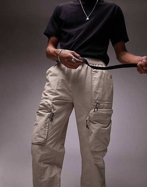 Pantaloni cargo cut and sew skinny con cintura Asos Uomo Abbigliamento Pantaloni e jeans Pantaloni Pantaloni cargo 