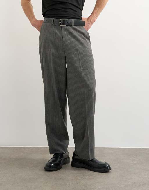 Topman - Pantaloni comodi antracite gessati, 2 di 5