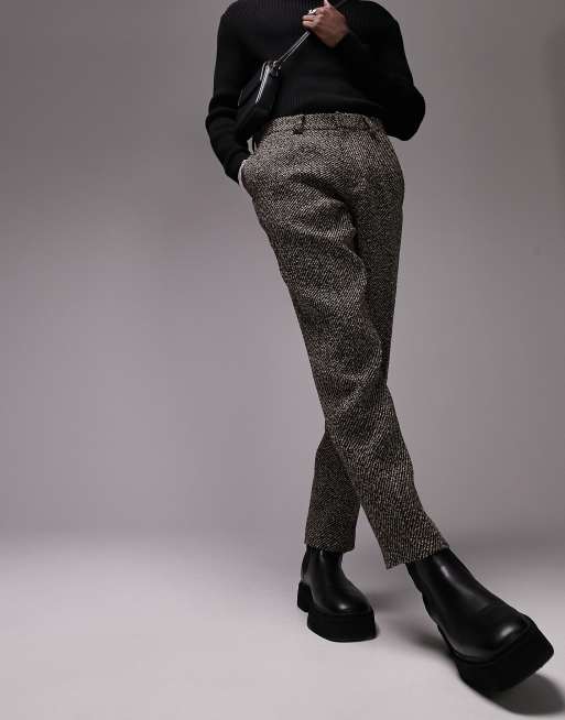 Topman - Pantaloni comodi in twill jumbo color pietra e nero