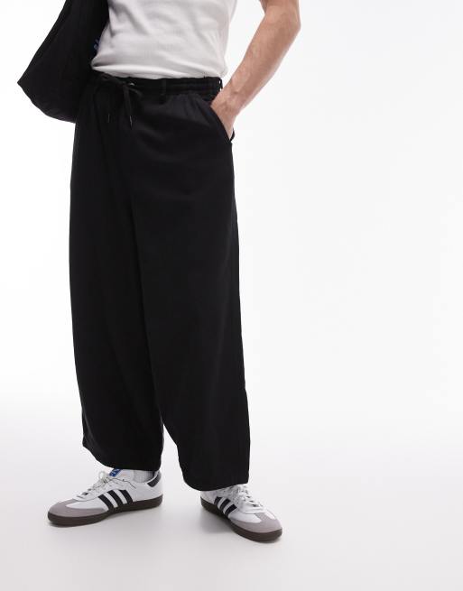 Topman - Pantaloni corti a fondo ampio neri, 3 di 5