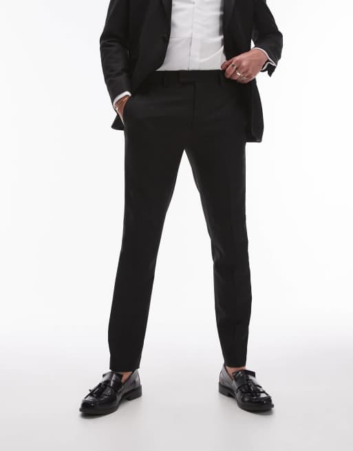 Topman - Pantaloni da smoking skinny neri, 2 di 5
