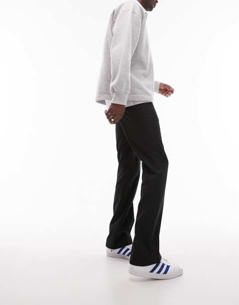 Topman - Pantaloni eleganti dritti a zampa neri - view 1