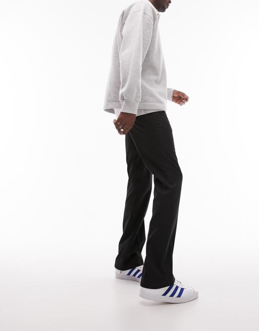 Topman - Pantaloni eleganti dritti a zampa neri