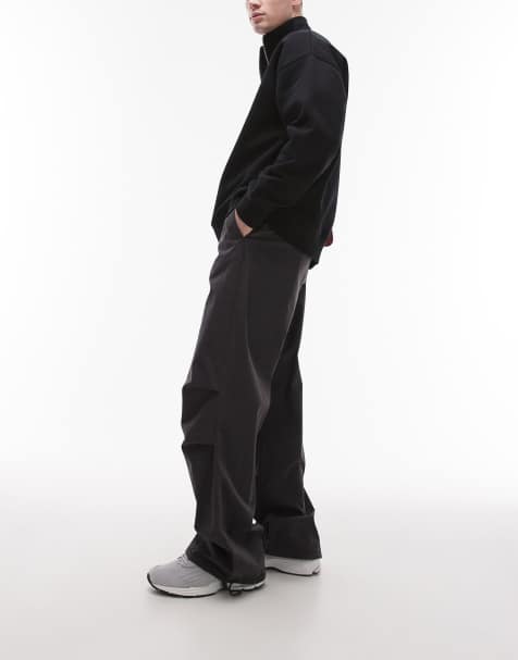 Topman - Pantaloni in twill grigio slavato - view 1