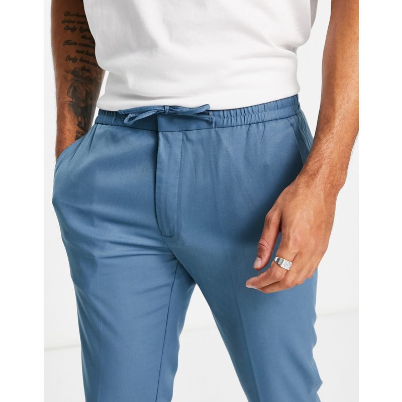 Pantaloni skinny Uomo Topman - Pantaloni joggers skinny eleganti blu
