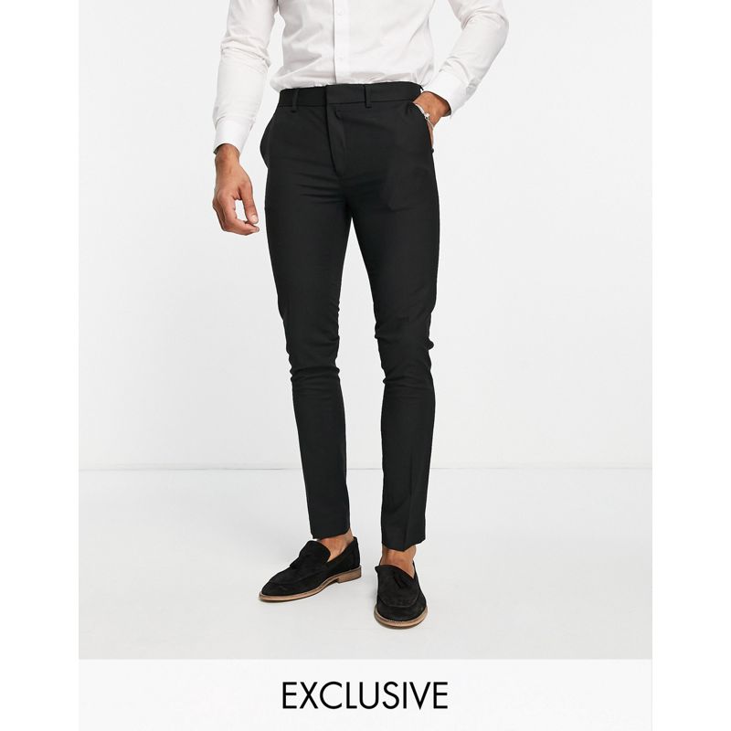 vqc0A Pantaloni e chino Topman - Pantaloni super skinny in tessuto riciclato neri
