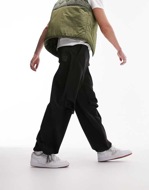 Weekday Unisex parachute baggy pants in gray exclusive to ASOS