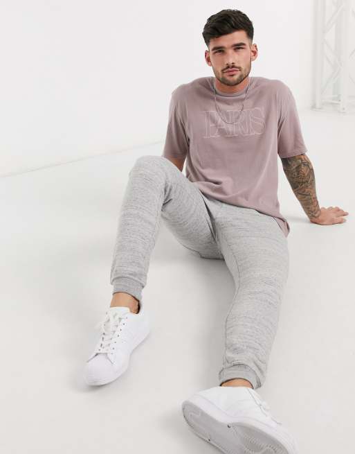 Topman – Paris – Rosa t-shirt i oversize-modell