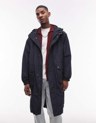 Topman - Parka légère en ripstop - Bleu marine