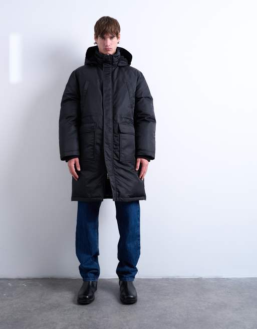 Topman - Parka nero con tasche doppie, 4 di 5