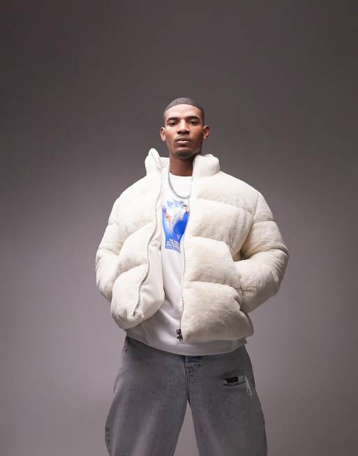 Asos white puffer clearance jacket