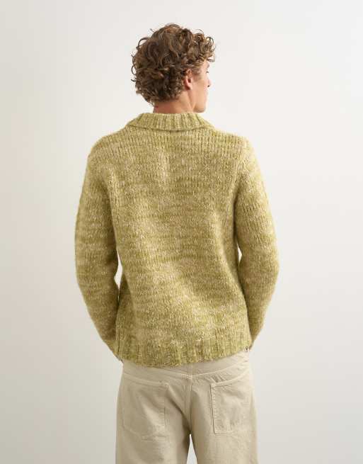 Topman polo en maille torsadée coupe classique vert clair, 5 de 5