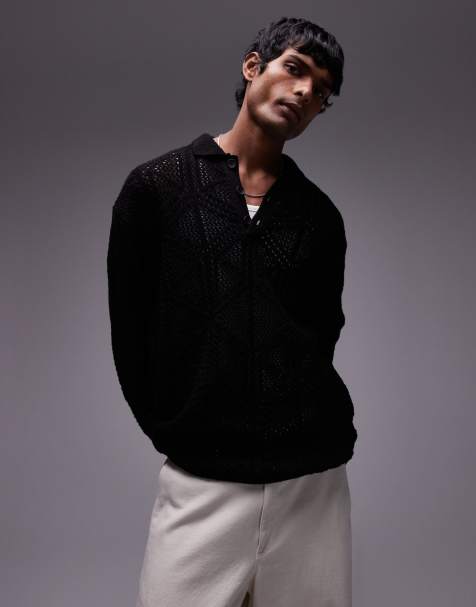 Topman - Polo nera con motivo - view 1
