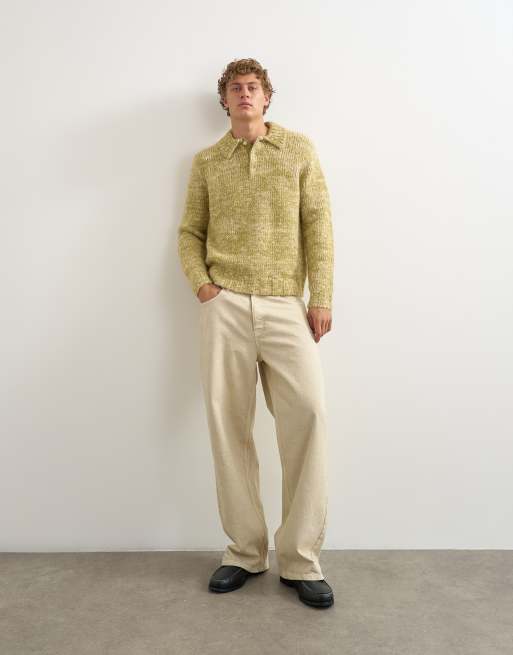 Topman Polohemd aus Strick mit Twist in Hellgrün und klassischer Passform, 4 von 5