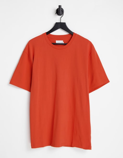 Topman – Pomarańczowy T-shirt oversize