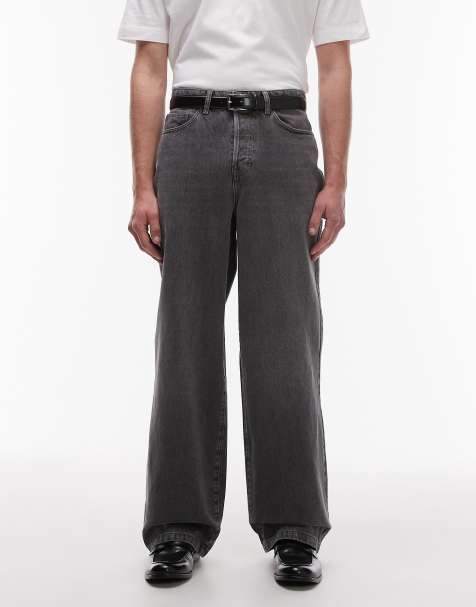 Topman - Posede jeans i vasket sort - view 1