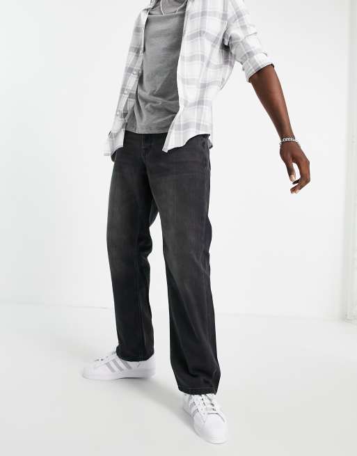 Topman - Posede jeans i vasket sort