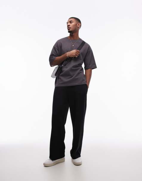 Topman - Premium - Baggy joggingbroek met interlock-naden in zwart - view 1