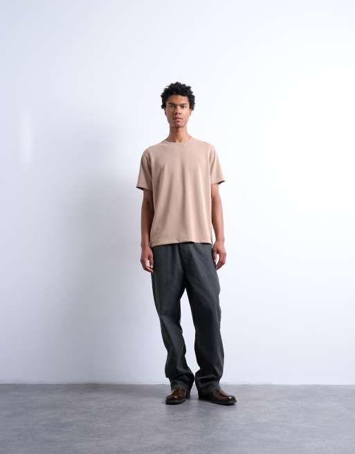 Topman - Premium - Beige T-shirt i klassisk pasform, 4 af 5
