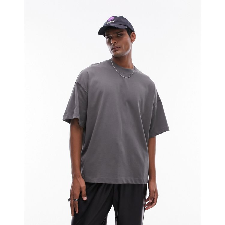 Topman premium heavyweight oversized fit t-shirt with dropped