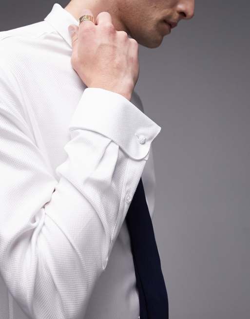 white christmas dresses Superfine Egyptian Cotton Solid Color Button Down Collar Dress Shirt -  White main image 1
