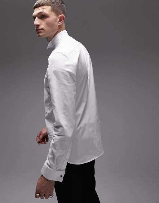 Topman – Premium – Elegantes, kurzärmliges Hemd in Weiß mit Kläppchenkragen und schmalem Schnitt , 4 von 4