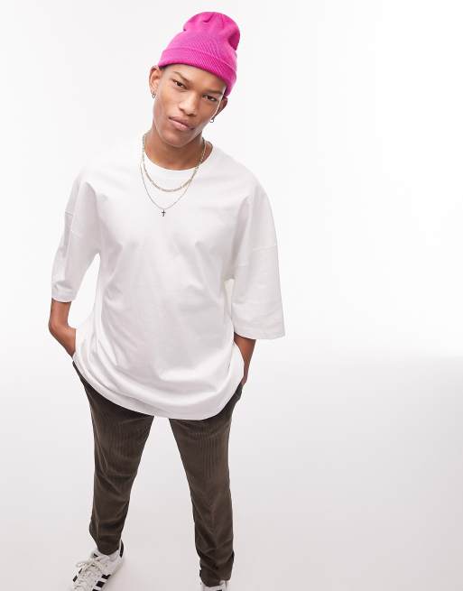 Topman - Premium - Extreem oversized t-shirt in wit