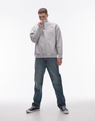 Top Of The World Men's Arch Premium Crewneck Sweatshirt - Light Heather, Officially Licensed Team Apparel