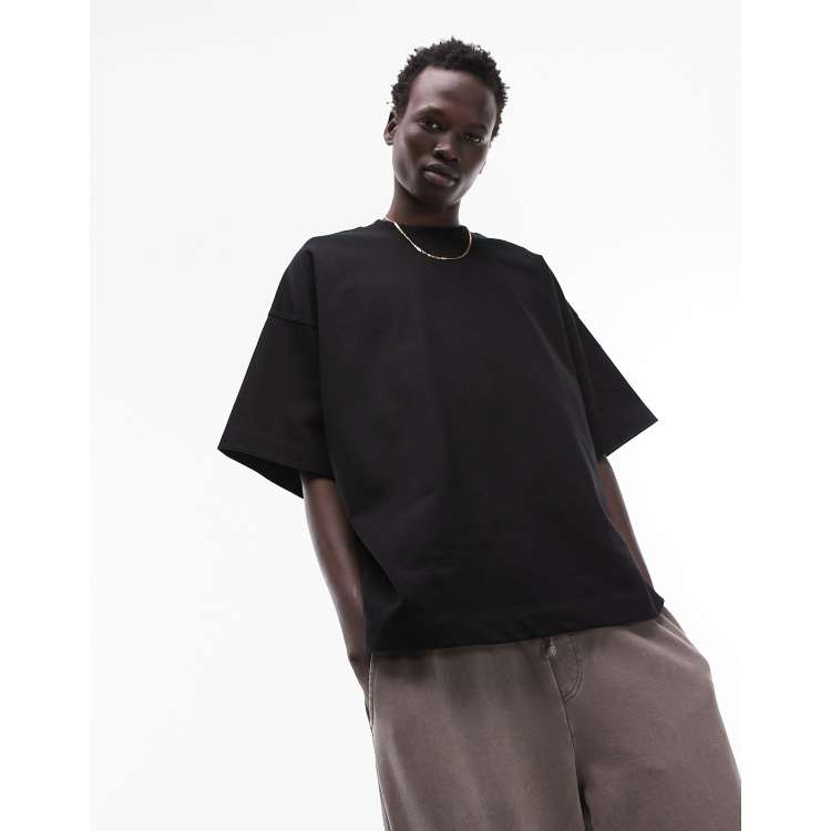 Topman premium heavyweight oversized fit t shirt with dropped