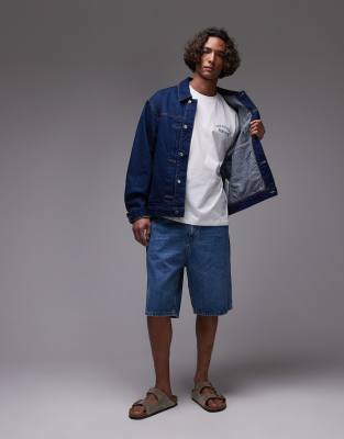 TOPMAN PREMIUM OVERSIZED FIT T-SHIRT WITH FRONT AND BACK GONDOLA PRINT AND EMBROIDERY