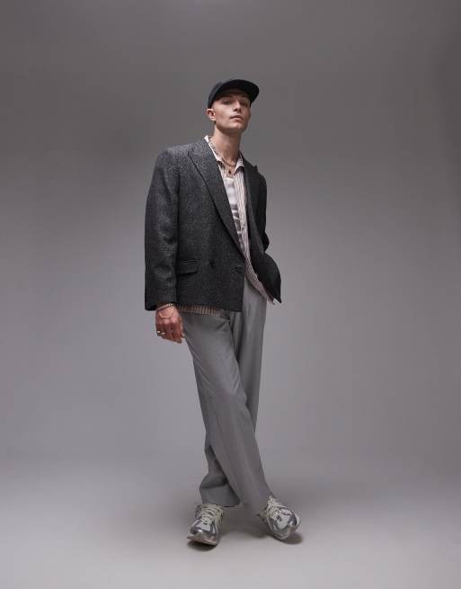Topman premium salt and pepper suit