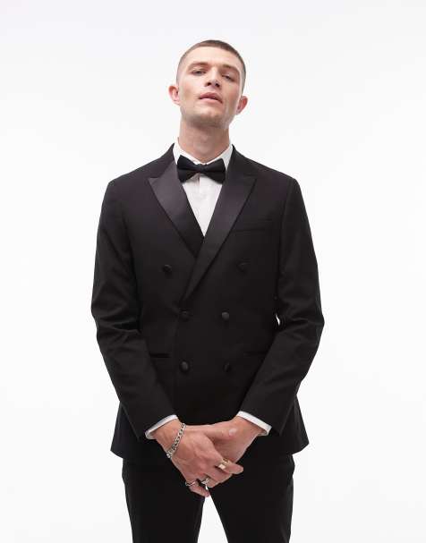 Topman - Premium - Sort smokingjakke i uldblanding i slim fit - view 1
