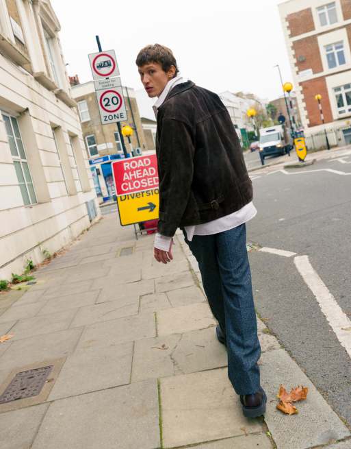 Topman – Premium – Svarta och vitmelerade kostymbyxor i yllemix med hög midja, 2 av 5