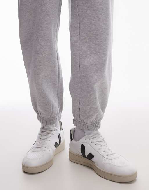Topman Premium – Szare melanżowe joggersy oversize z grubego materiału, 4 z 5